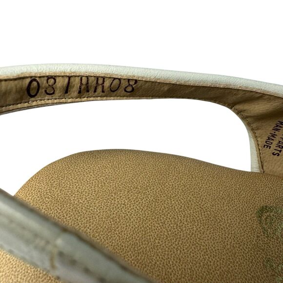 Vintage 70s Sandals YoYos Strappy Hippie Groovy Wedge Heel Pastel Leather 8.5 - Picture 8 of 16